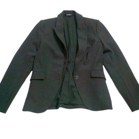 Bundle 5/$35 Express Design Studio Women’s Gray Blazer Jacket Size 8 - Picture 3 of 10
